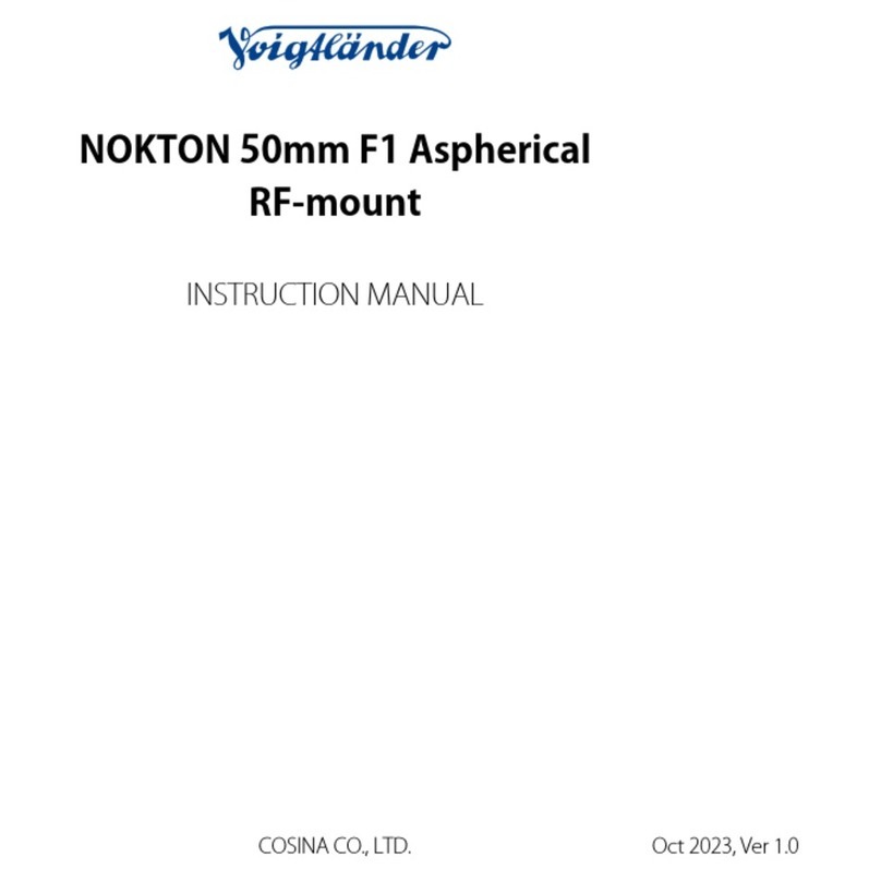 VOIGTLANDER NOKTON 50mm F1 Aspherical VM instruction manual VOIGTLANDER NOKTON 50mm F1 Aspherical VM instruction manual