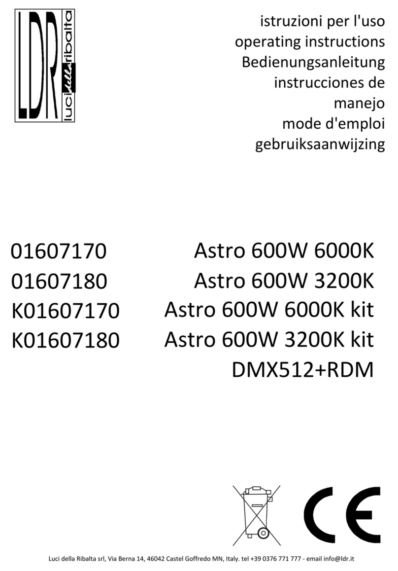 LDR Astro 600W 6000K operating instructions