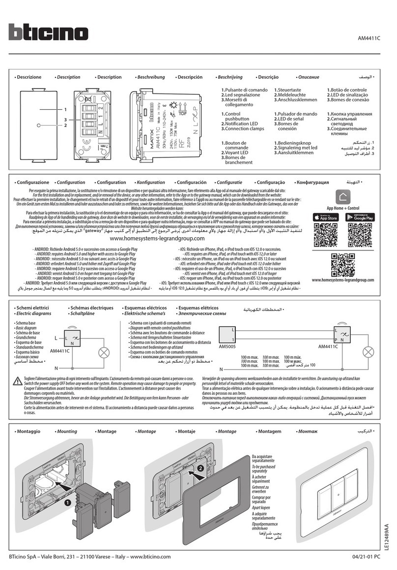 Bticino AM4411C User manual