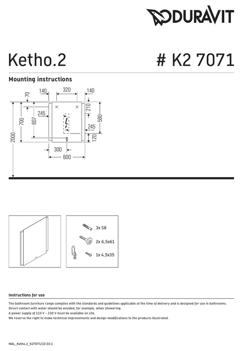 DURAVIT Ketho.2 K2 7071 User manual DURAVIT Ketho.2 K2 7071 User manual