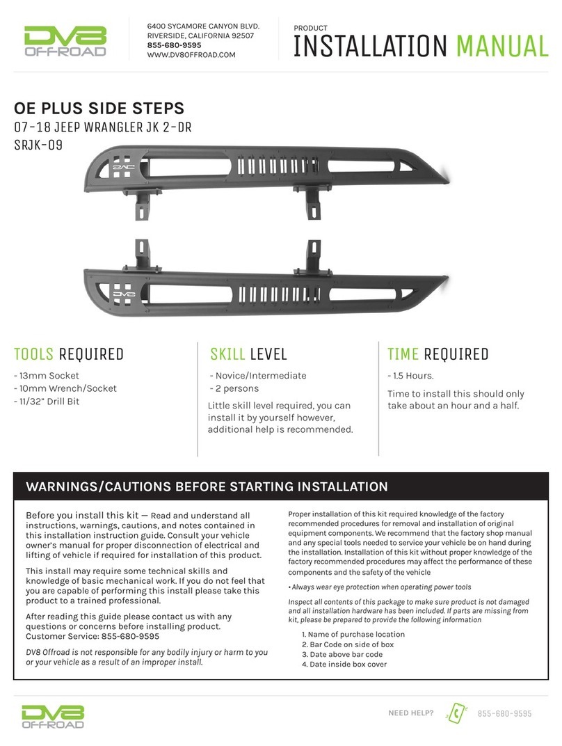 DV8 OFFROAD OE PLUS SRJK-09 installation manual DV8 OFFROAD OE PLUS SRJK-09 installation manual
