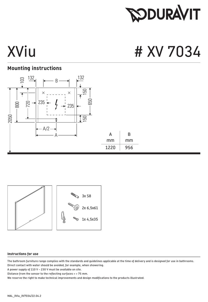 DURAVIT XViu XV 7034 Mounting instructions DURAVIT XViu XV 7034 Mounting instructions