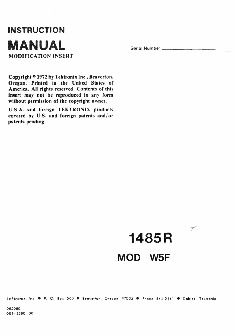 Tektronix 1480R Series User manual