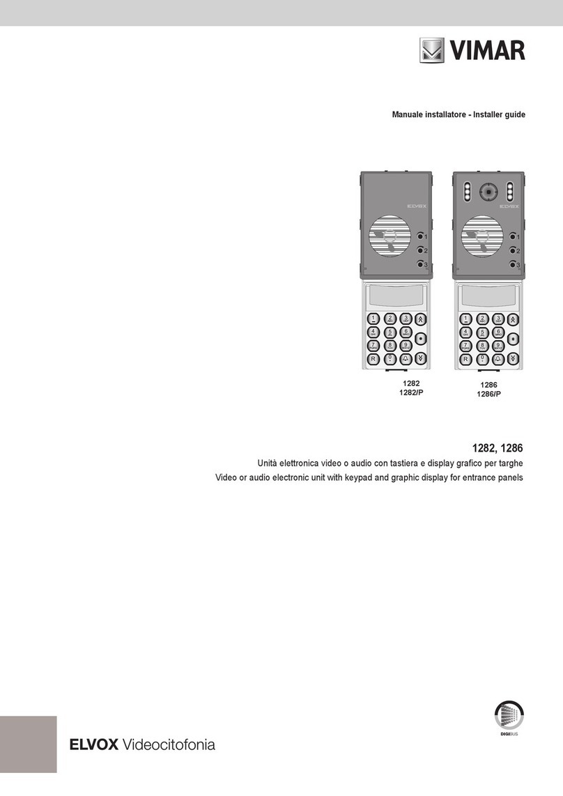 Vimar Elvox 1282 Installer's guide