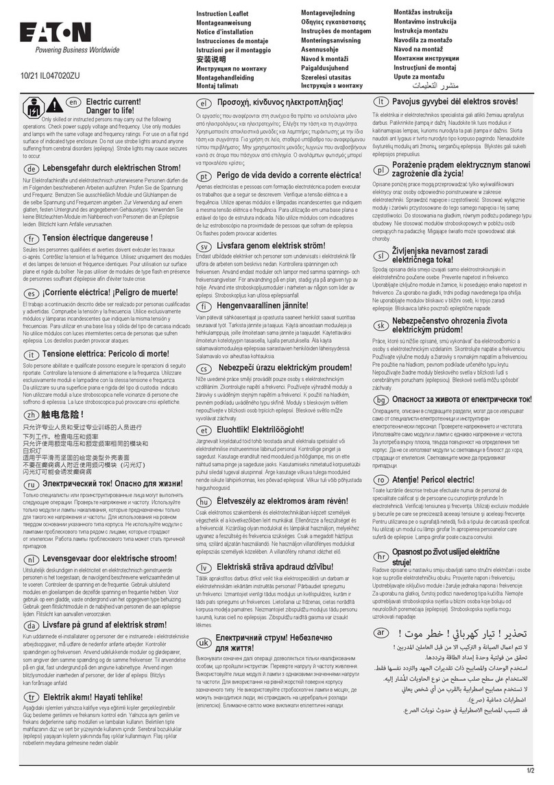 Eaton SL7-ASI Series Instruction leaflet
