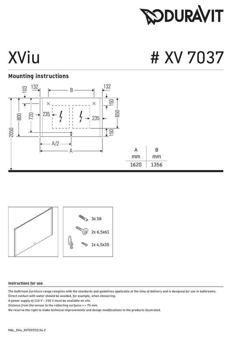 DURAVIT XViu XV 7037 Mounting instructions