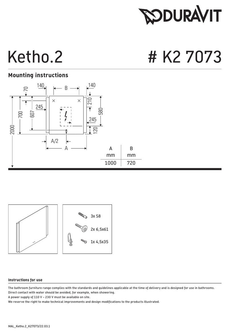 DURAVIT Ketho.2 K2 7073 Mounting instructions