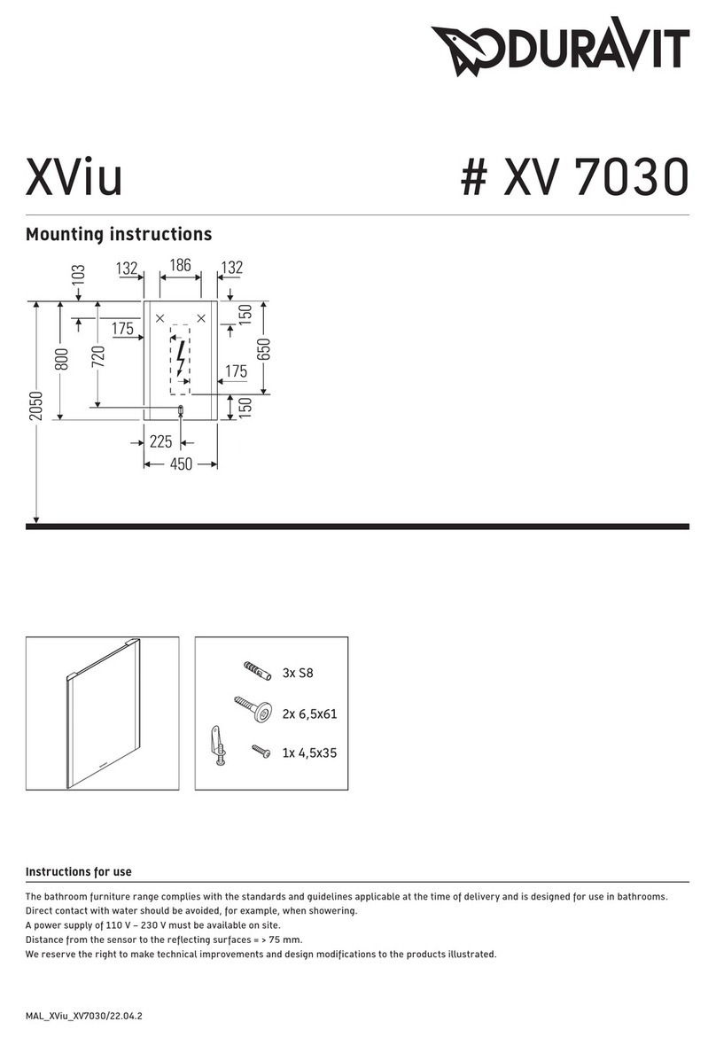 DURAVIT XViu XV 7030 Mounting instructions DURAVIT XViu XV 7030 Mounting instructions