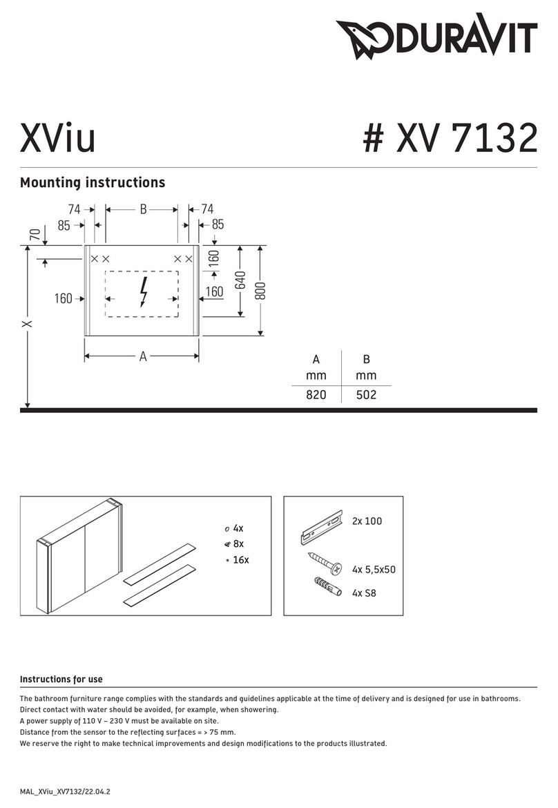 DURAVIT XViu XV 7132 Mounting instructions