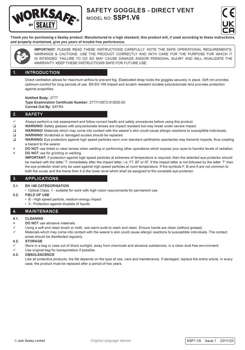 Sealey WORKSAFE SSP1.V6 manual