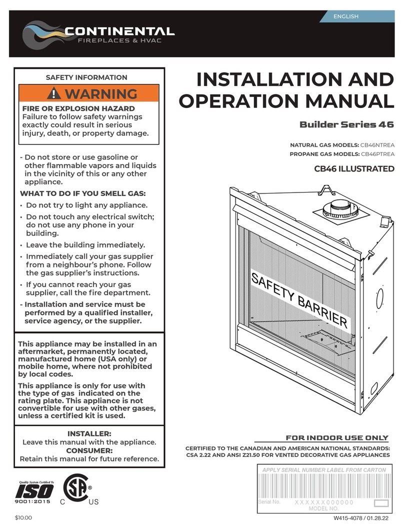 Continental Refrigerator Builder 46 Series Installation and operation manual Continental Refrigerator Builder 46 Series Installation and operation manual