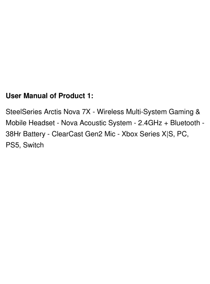 SteelSeries ARCTIS NOVA 7X WIRELESS Installation and operation manual