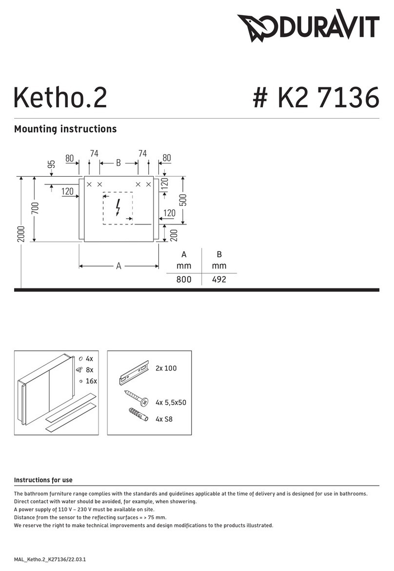 DURAVIT Ketho.2 K2 7136 User manual