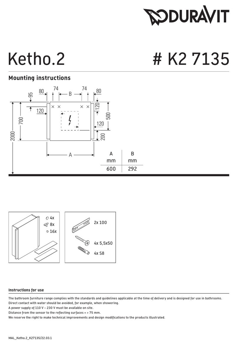 DURAVIT Ketho.2 K2 7135 Mounting instructions
