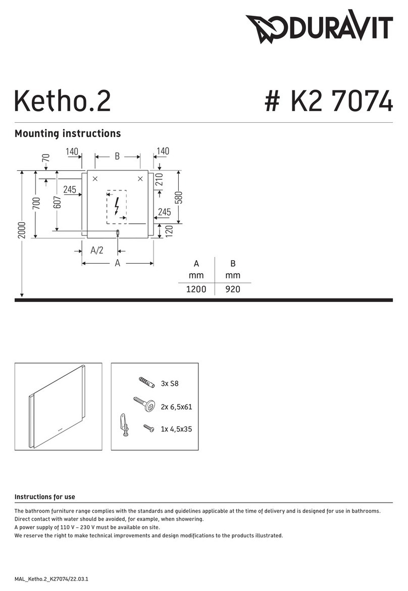 DURAVIT Ketho.2 K2 7074 User manual