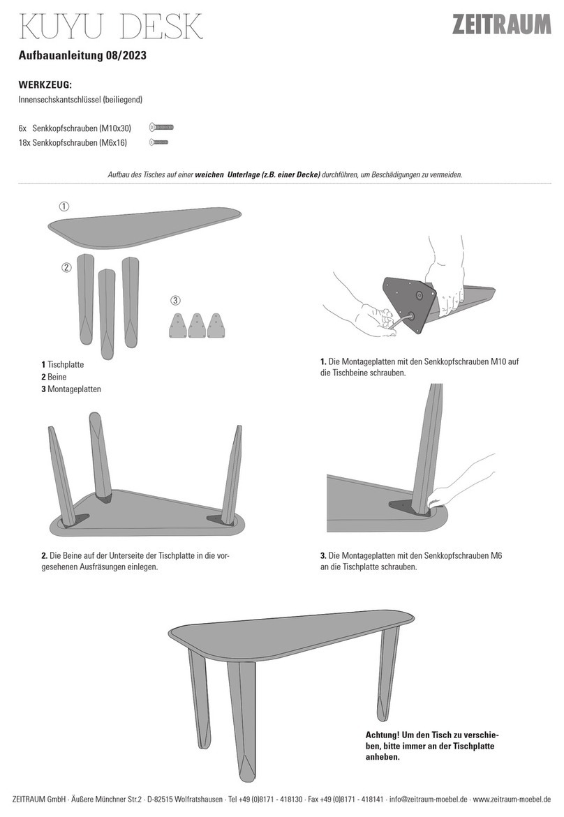 ZEITRAUM KUYU DESK User manual