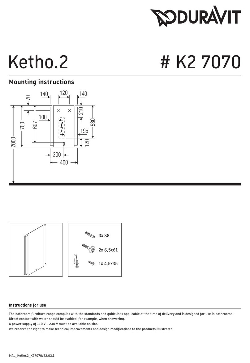 DURAVIT Ketho.2 K2 7070 User manual DURAVIT Ketho.2 K2 7070 User manual