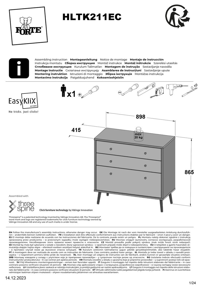 Forte Harllson EasyKlix HLTK211EC Assembling Instruction
