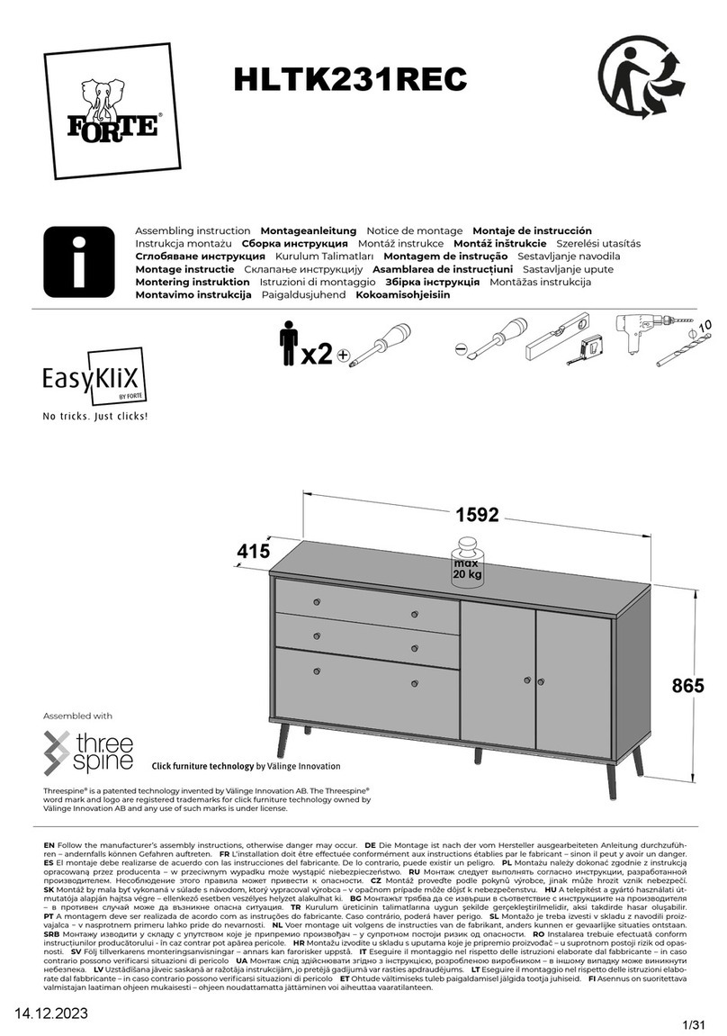 Forte Harllson EasyKlix HLTK231REC Assembling Instruction