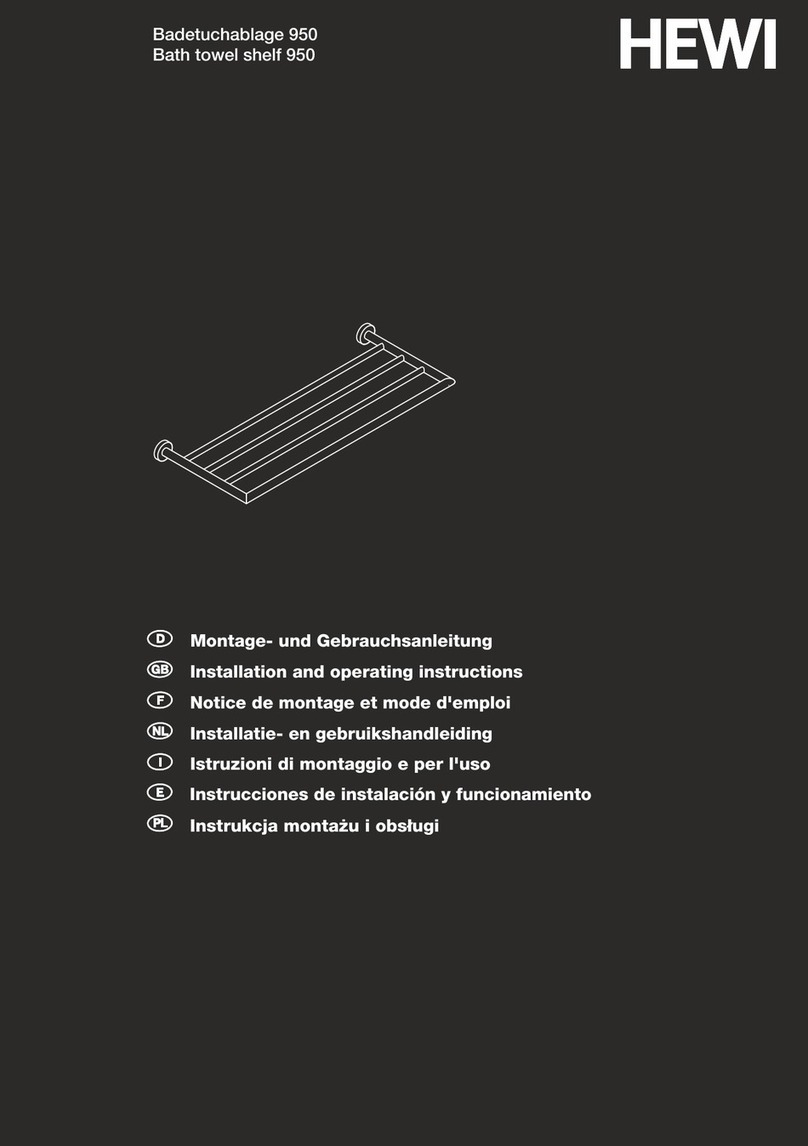 Hewi 950.30.11001 Installation and operating instructions