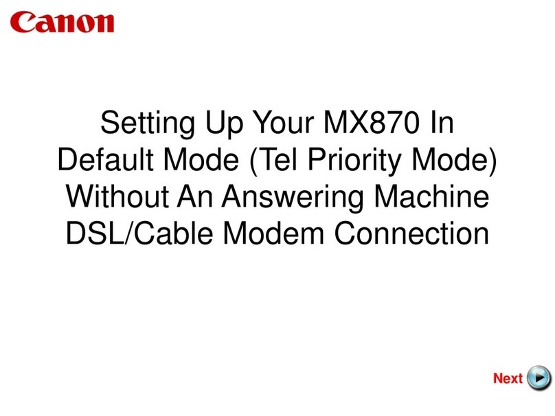 Canon PIXMA MX870 Series Setting up