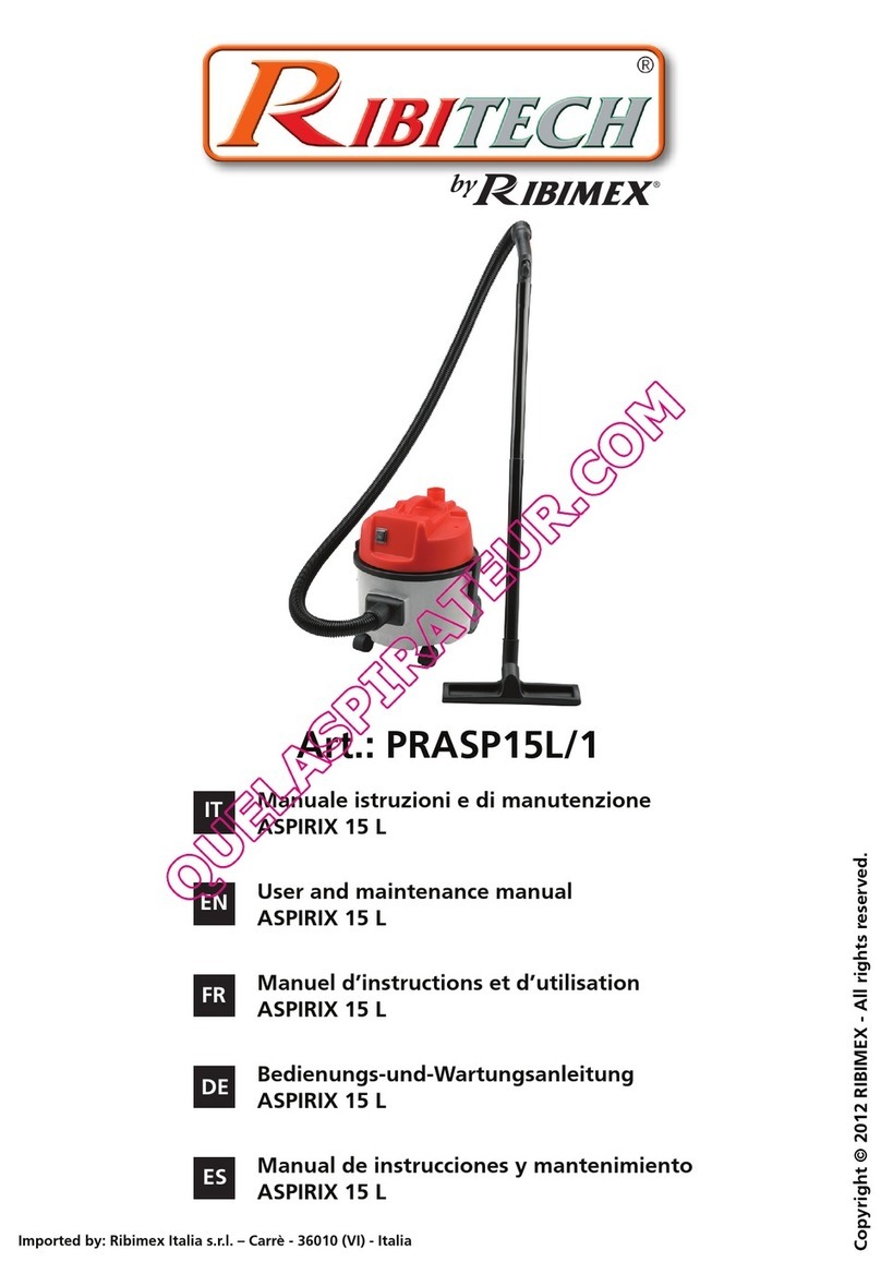 Ribimex RIBITECH ASPIRIX 15 L Operating instructions