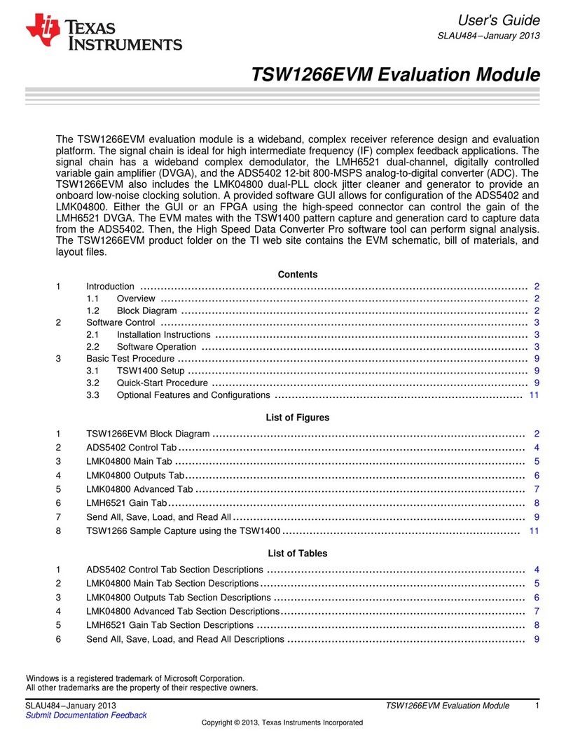 Texas Instruments TSW1266EVM User manual