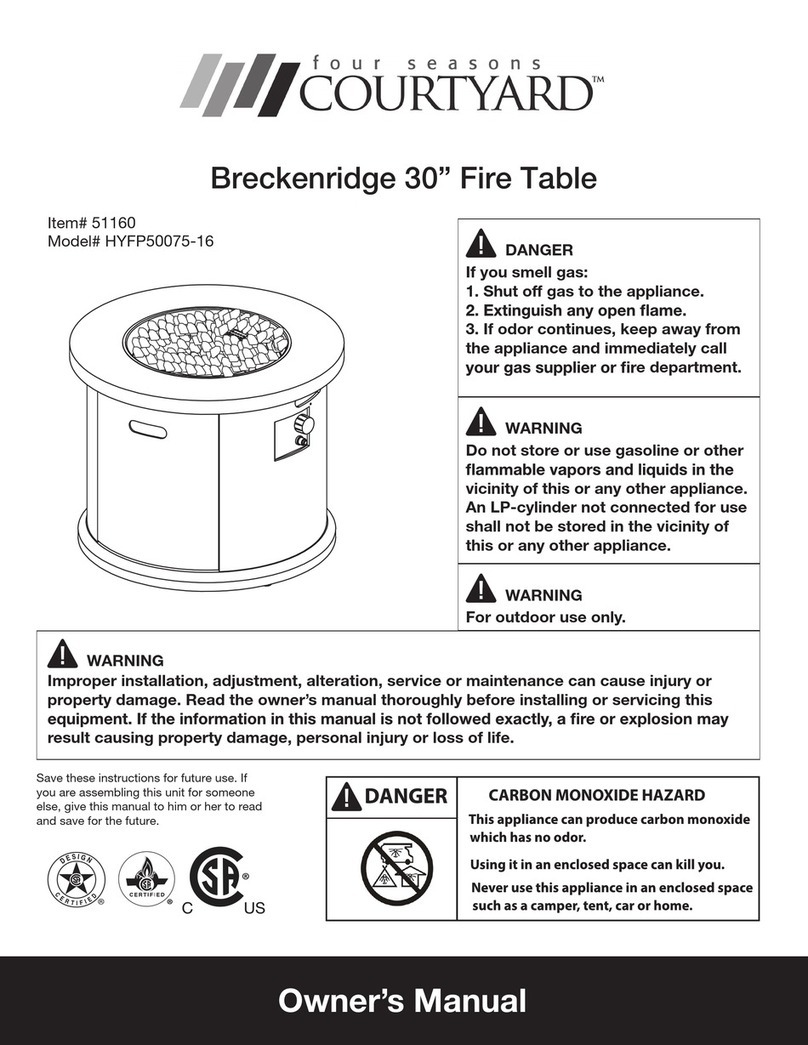 Four Seasons Courtyard Breckenridge HYFP50075-16 owner's manual