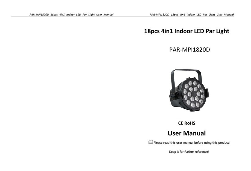 VanGaa Lighting PAR-MPI1820D user manual