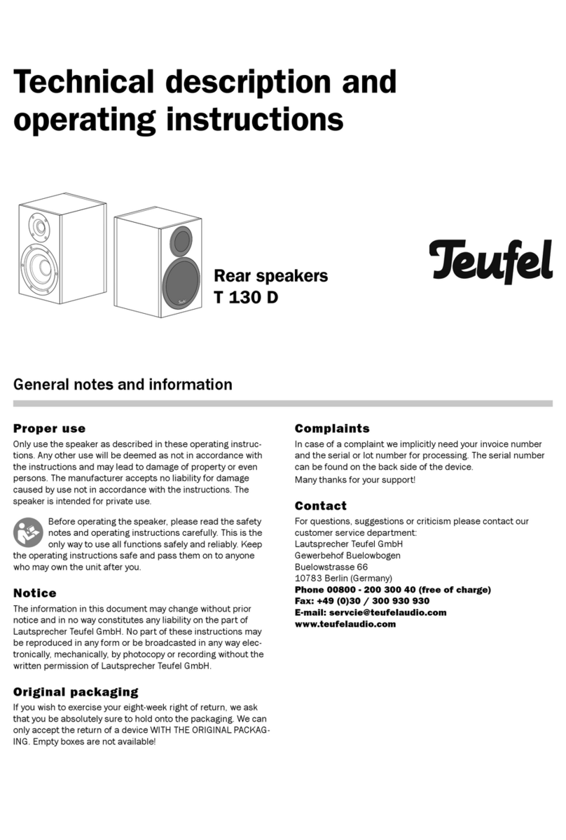 Teufel T 130 D Technical description and operating instructions