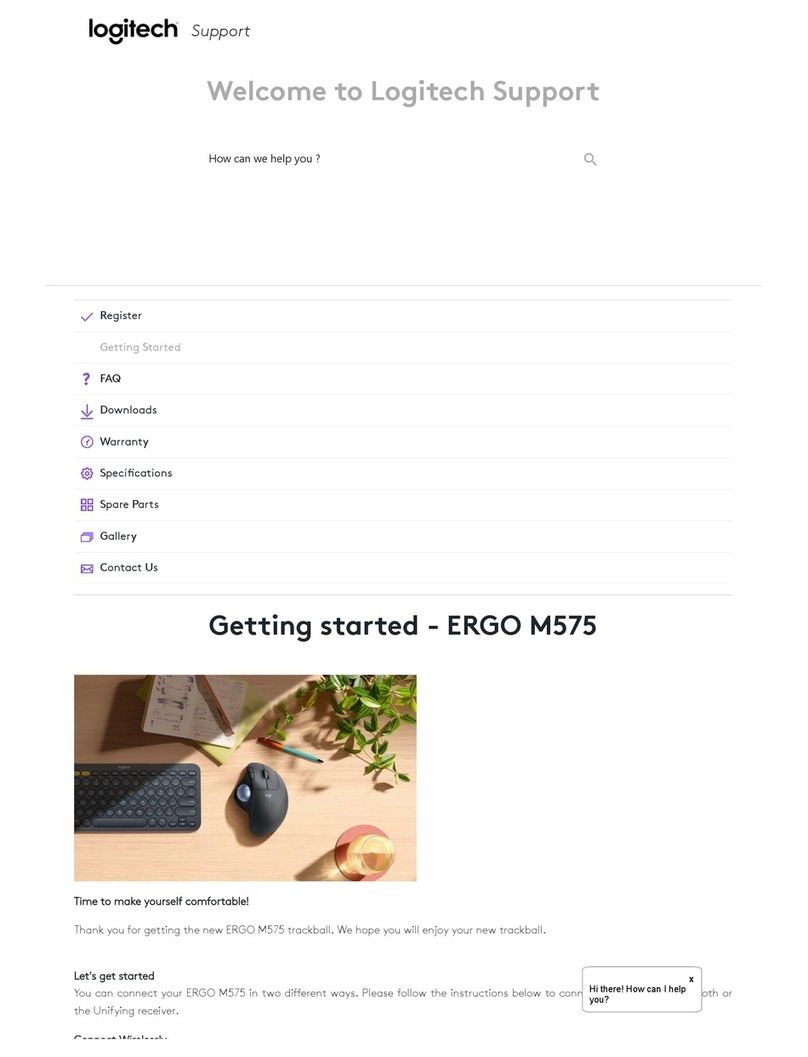 Logitech ERGO M575 Getting started