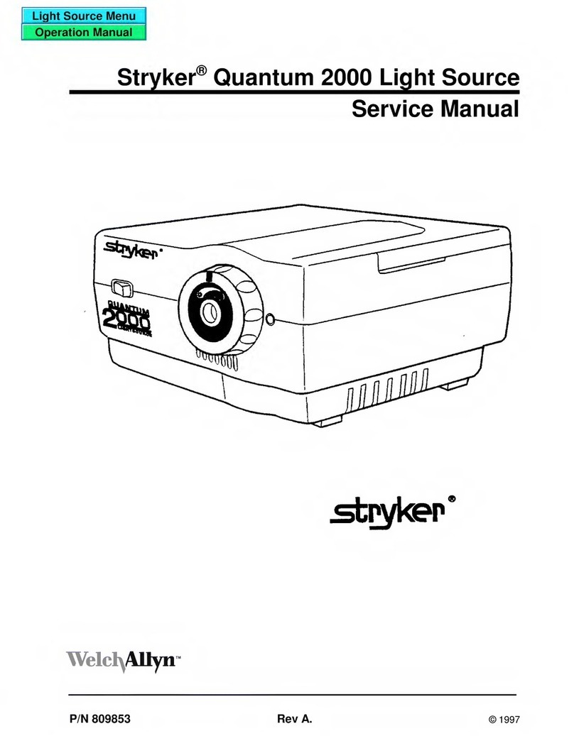 Welch Allyn Stryker Quantum 2000 Light Source User manual