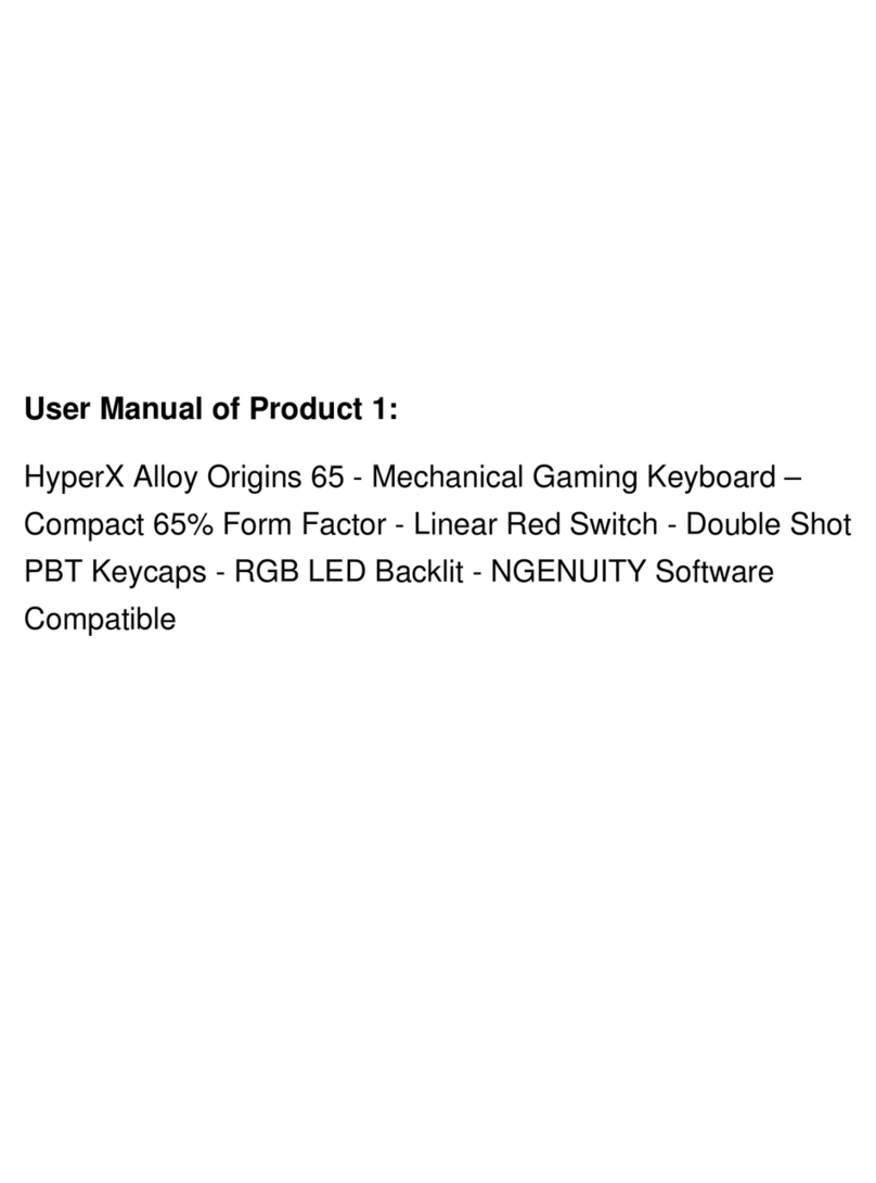 HyperX Alloy Origins Core User manual HyperX Alloy Origins Core User manual