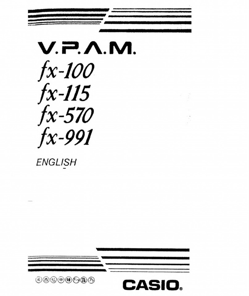 Casio V.P.A.M fx-100 User manual Casio V.P.A.M fx-100 User manual