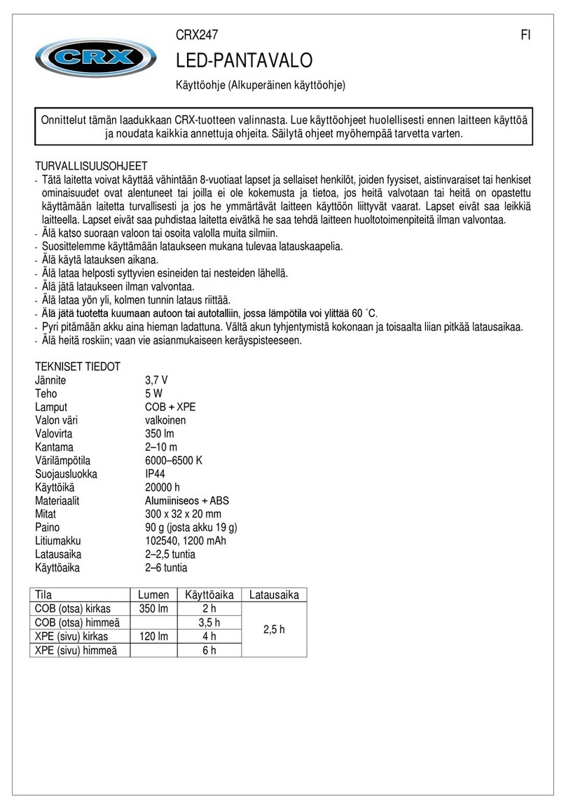CRX CRX247 instruction manual