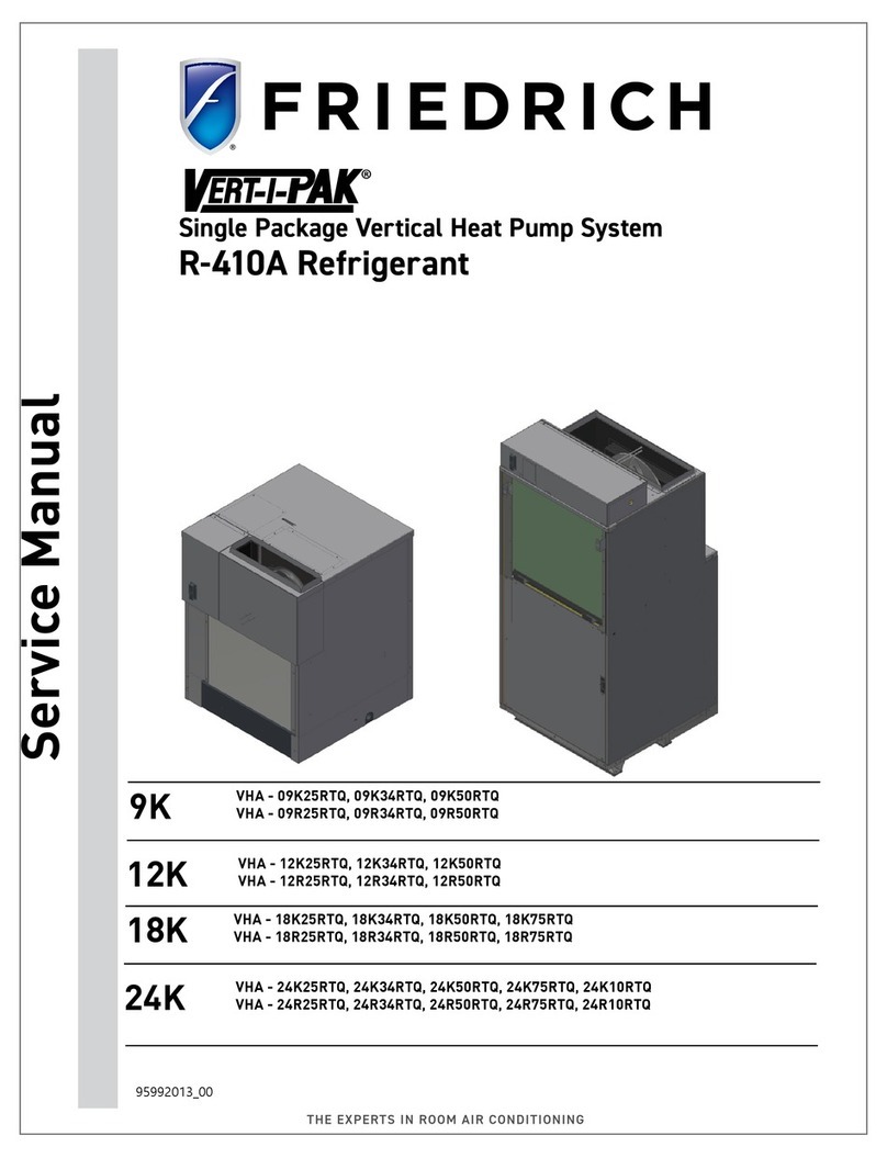 Friedrich VERT-I-PAK VHA09K25RTQ Service manual