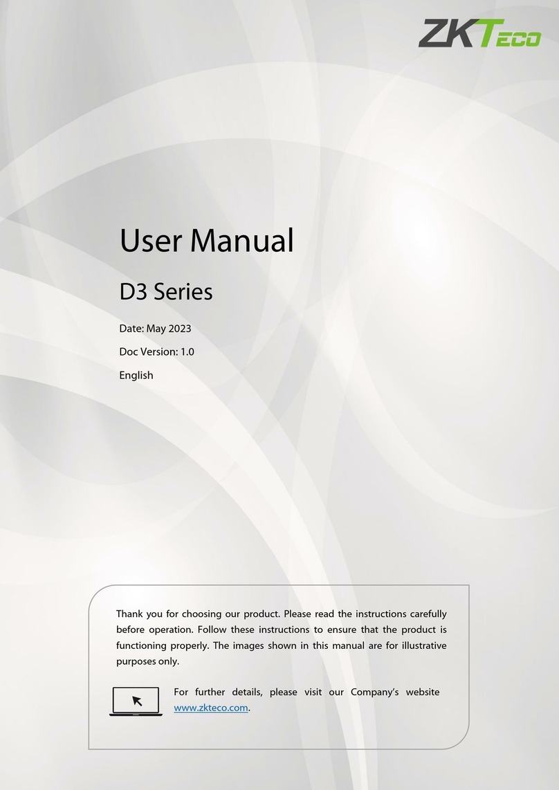 ZKTeco D3 Series User manual