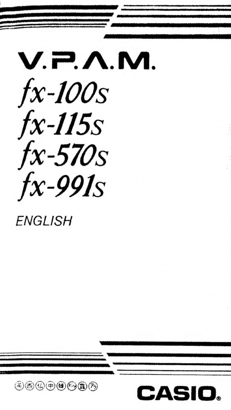 Casio V.P.A.M fx-100s manual