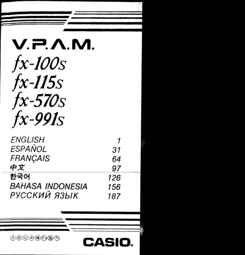 Casio V.P.A.M fx-100s User manual
