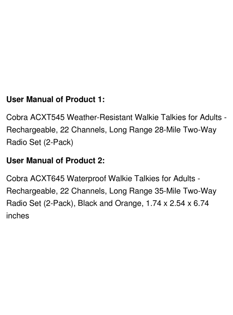 Cobra microTALK ACXT545 User manual