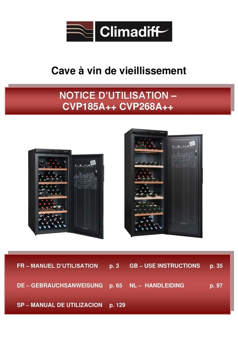 Climadiff CVP185A++ Operating and maintenance manual