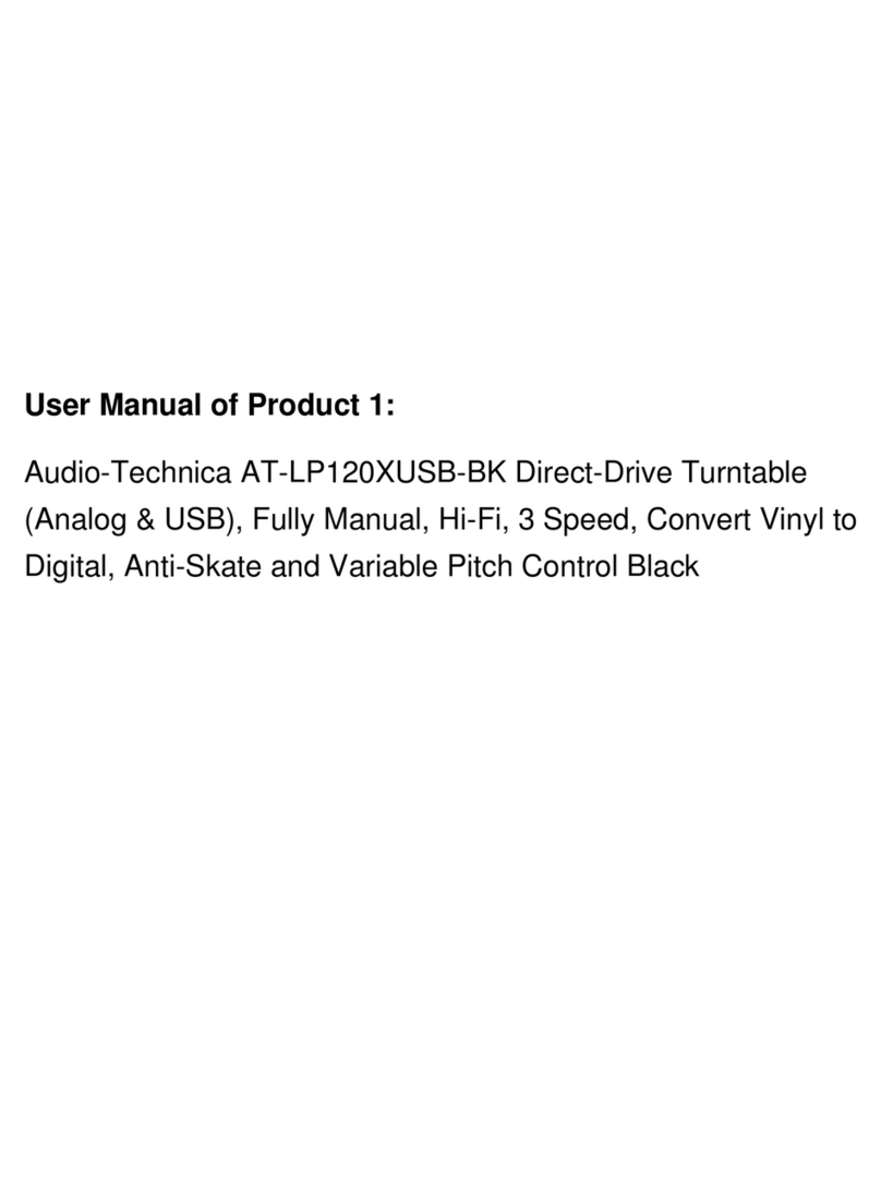 Audio Technica AT-LP120XUSB-BK User manual