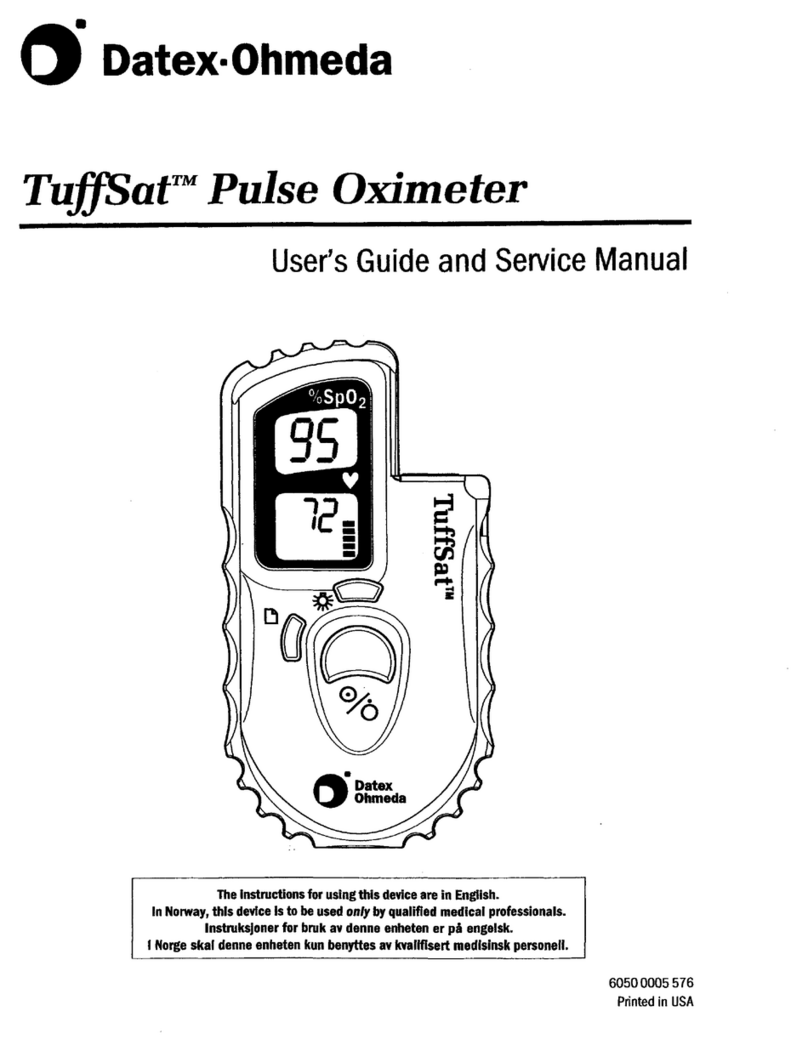 Datex-Ohmeda TuffSat User's guide and service manual