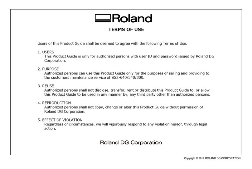Roland TrueVIS SG2-640 User manual