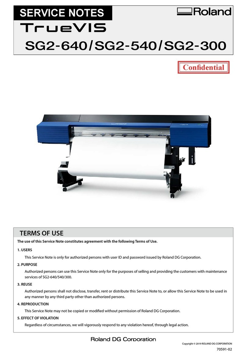 Roland TrueVIS SG2-640 Operating and maintenance manual