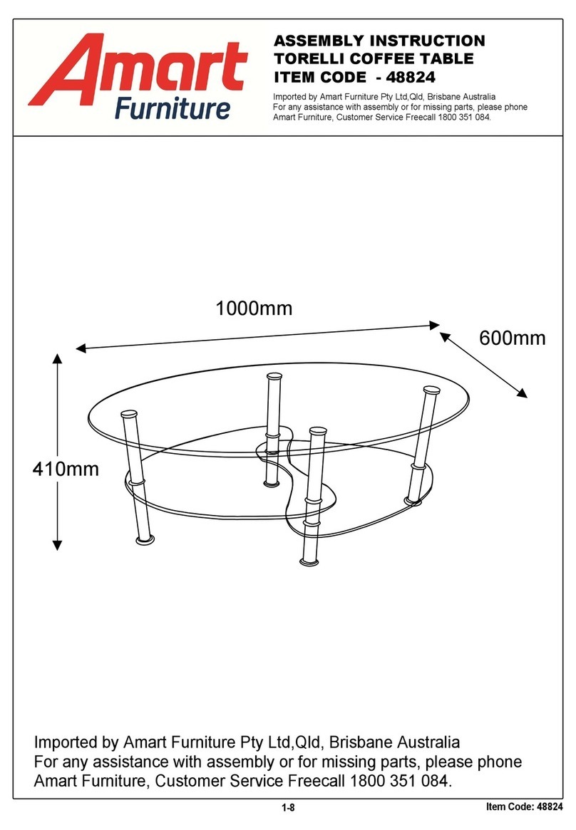 Amart Furniture TORELLI 48824 Assembly instruction