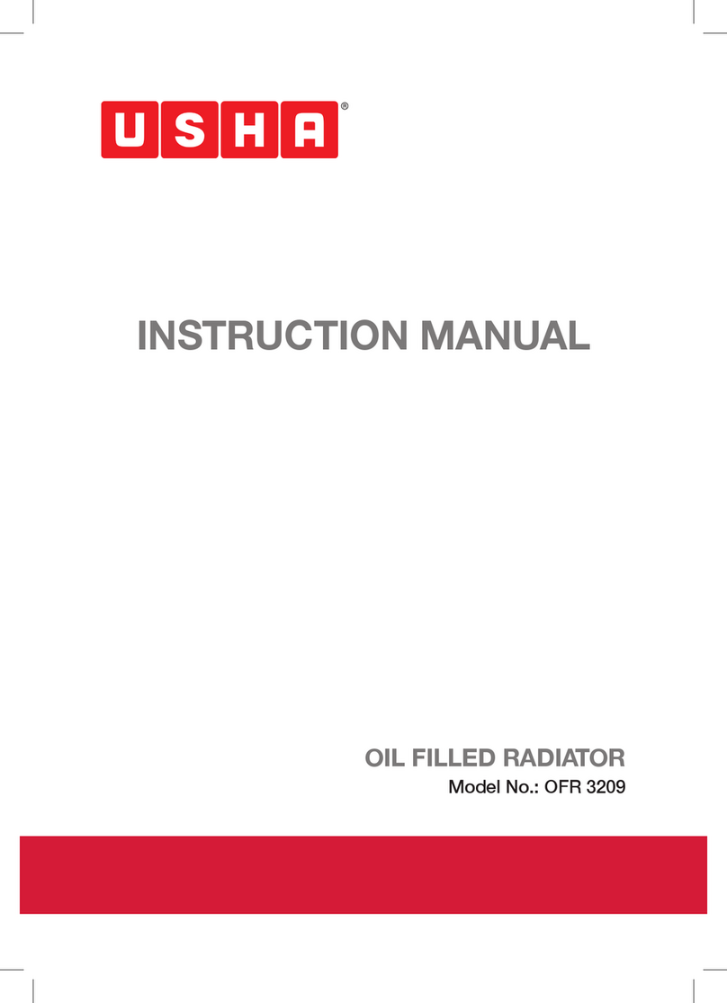 usha OFR 3209 instruction manual