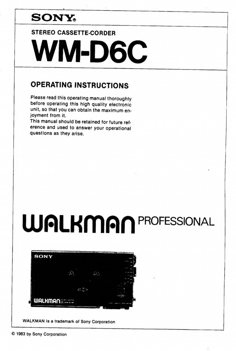 Sony Walkman WM-D6C operating instructions