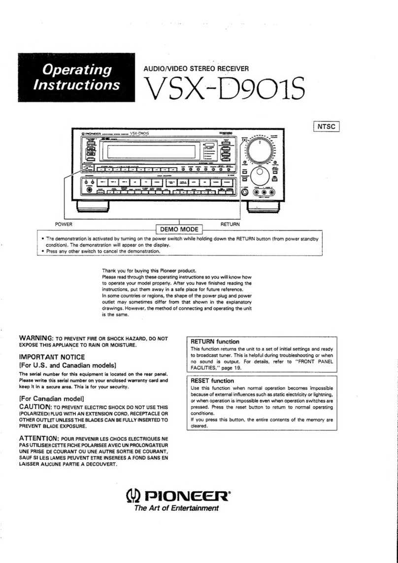 Pioneer VSX-D901S operating instructions