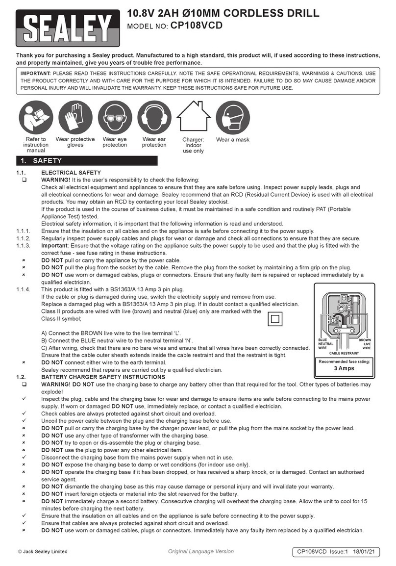 Sealey CP108VCD User manual